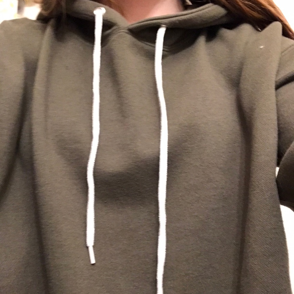 army green hoodie